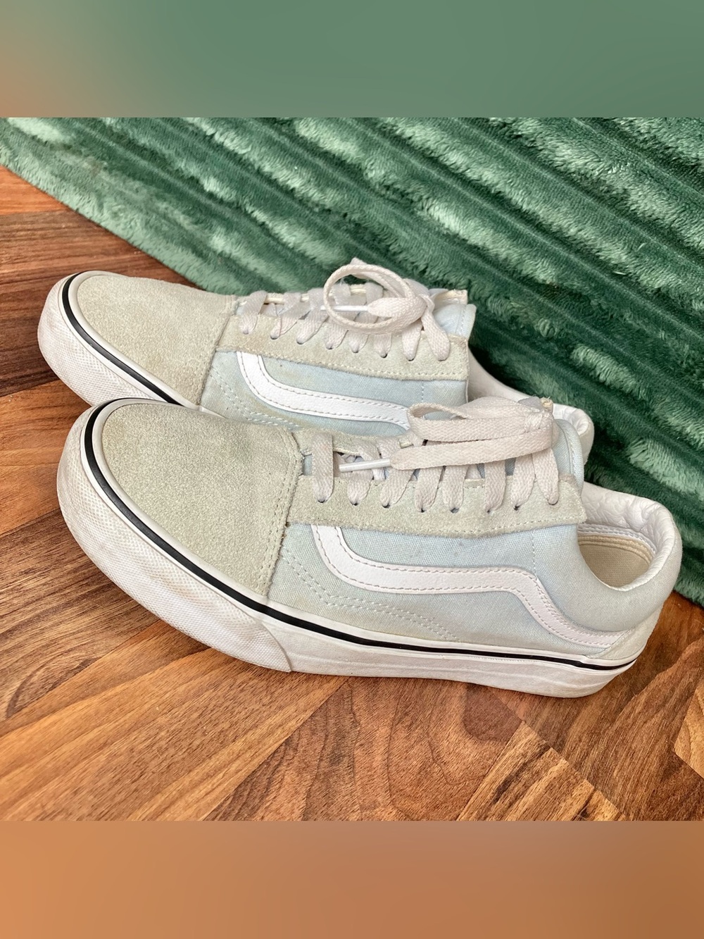 Vans baby blue sneakers